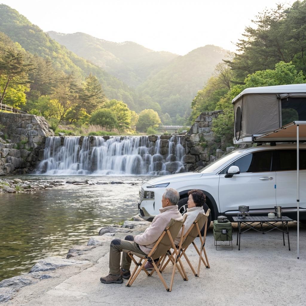 조용한 캠핑장 강원도, 힐링을 위한 숨은 명소 '화천 딴산유원지'