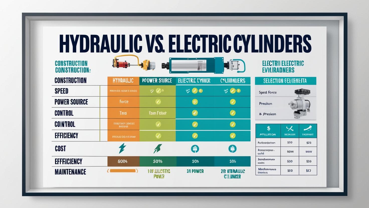 유압실린더 vs 전동실린더 차이와 선택 기준은?