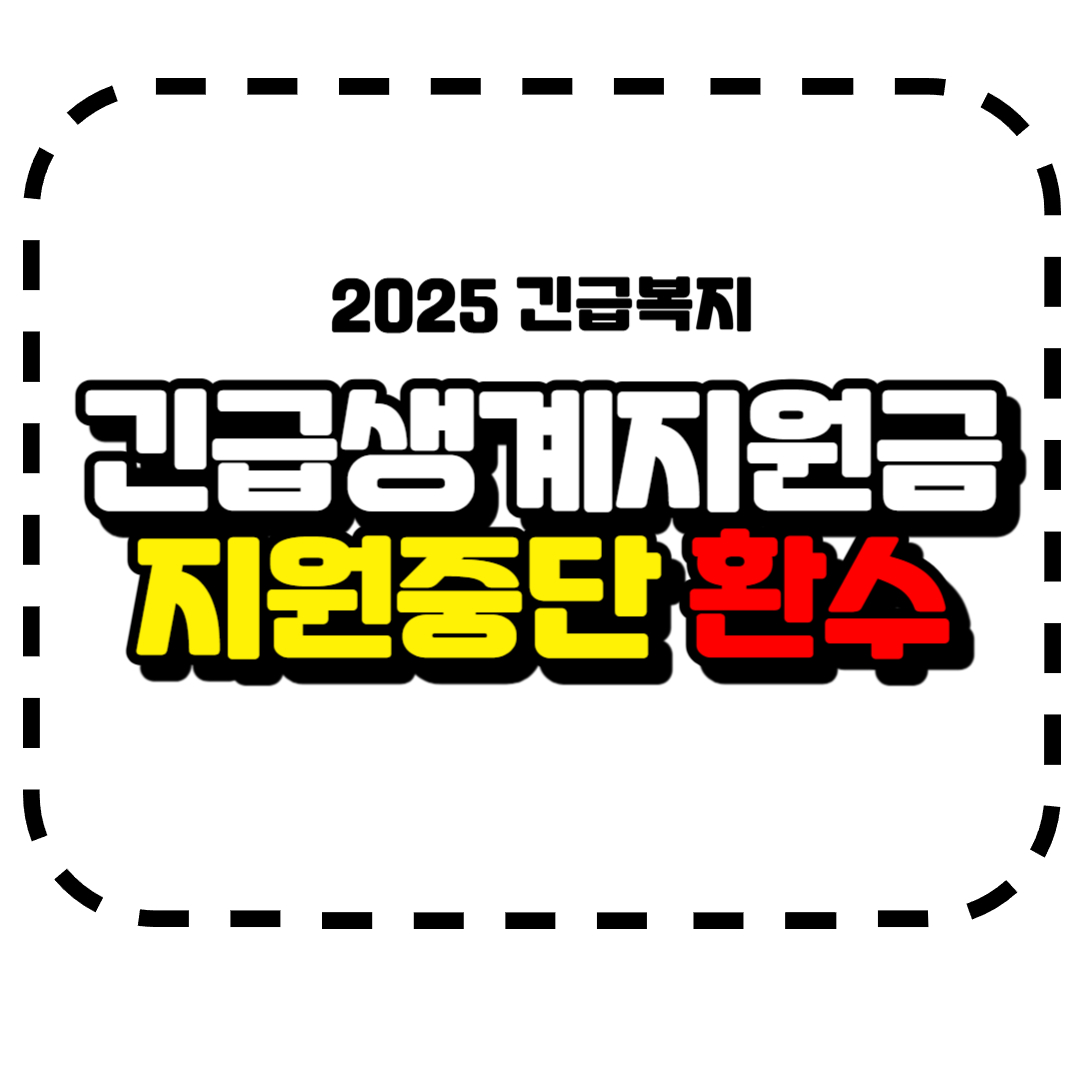 긴급생계지원금 환수