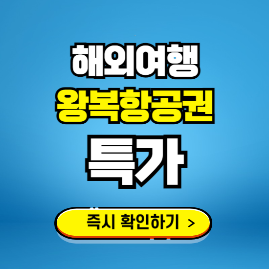 해외여행 왕복항공권 할인 특가예매 바로가기