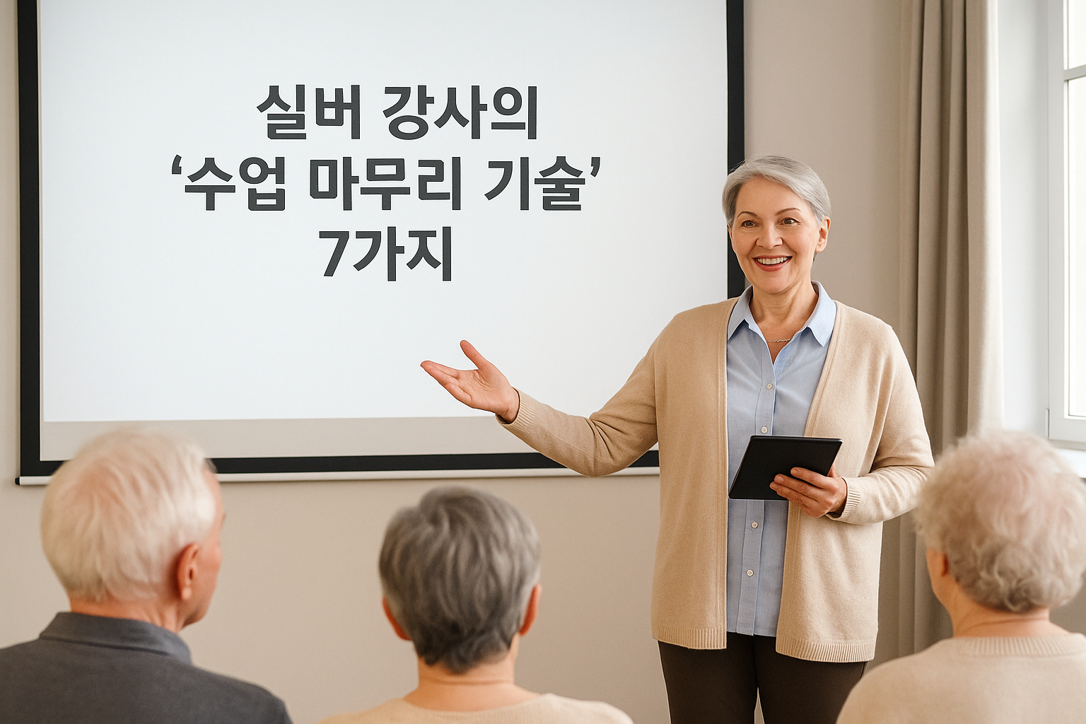 실버 강사 수업 마무리 기술 7가지