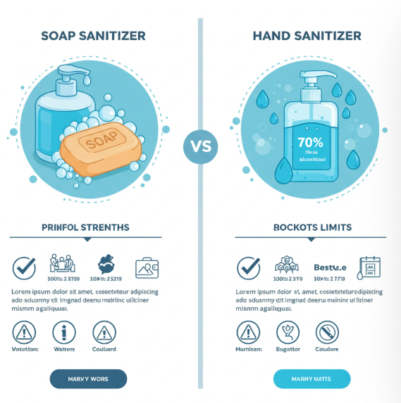 비누 vs 손소독제 비교