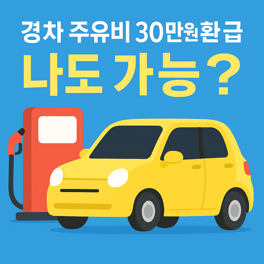 경차 주유비 30만원 환급제도, 나도 환급 대상일까?