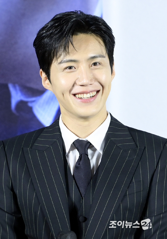 배우 김선호가 22일 오전 서울 광진구 자양동 롯데시네마 건대입구에서 열린 영화 '귀공자'(감독 박훈정) 제작보고회에 참석하고 있다. [사진=정소희 기자]