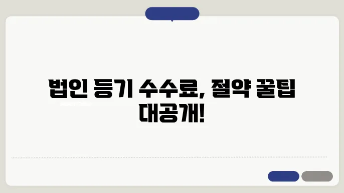 법인 설립 과정에서의 수수료 구조