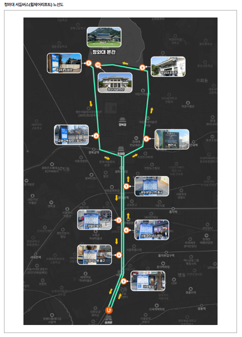 버스로 청와대 가는 방법