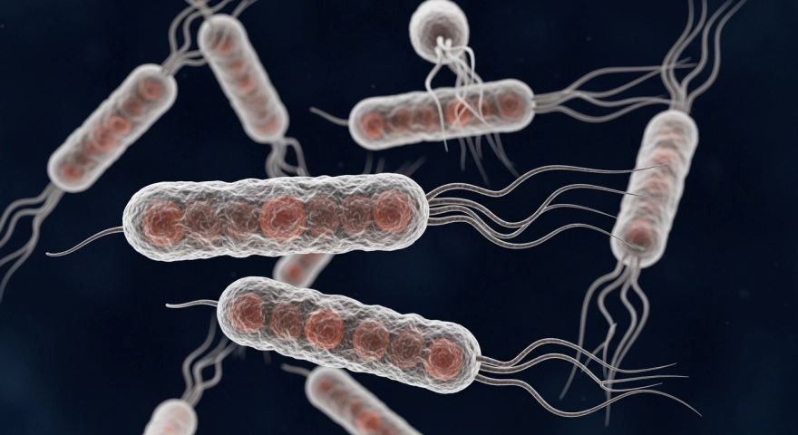 헬리코박터균을 확대해 표현한 시각 이미지