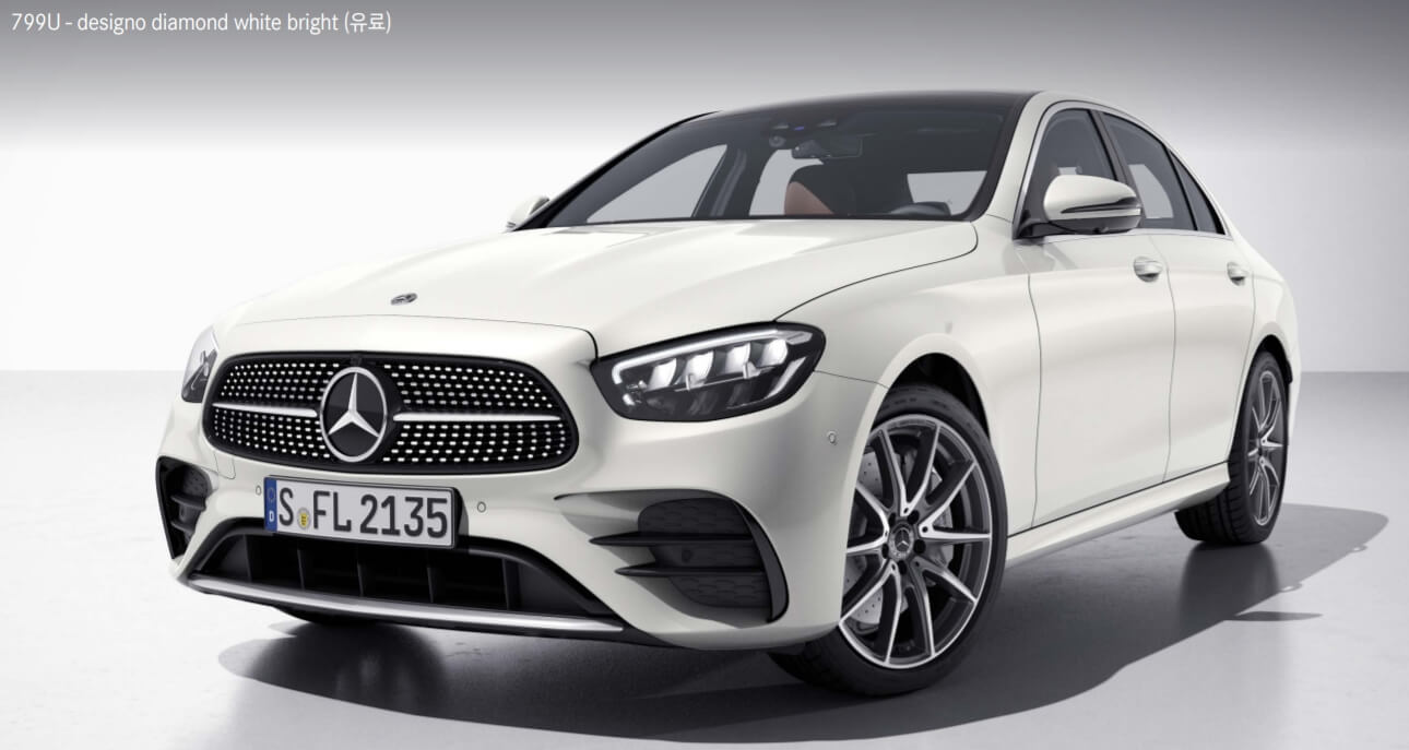 E클래스 색상코드 - designo diamond white bright(색상 코드 : 799)