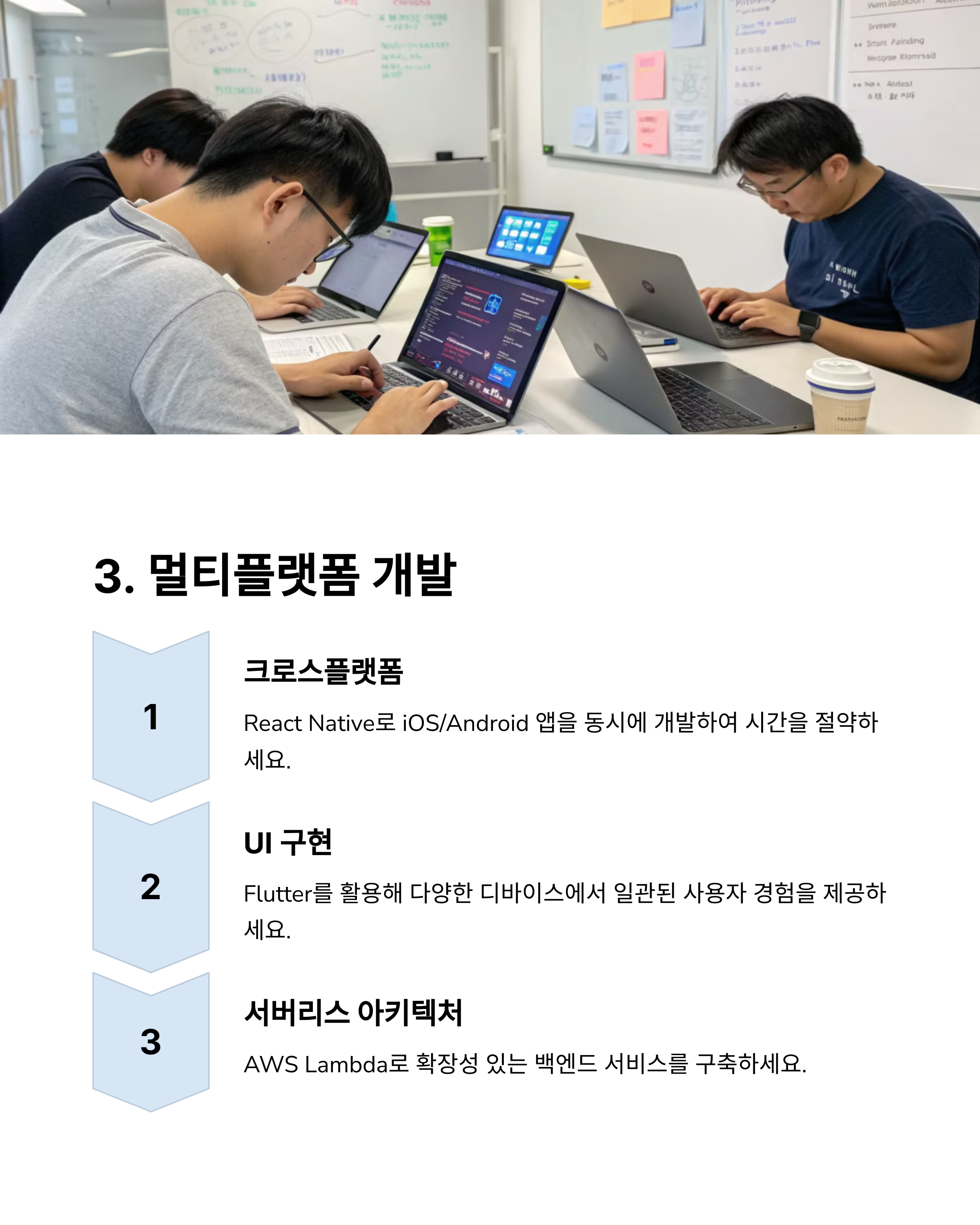 멀티플랫폼 개발 역량 이미지