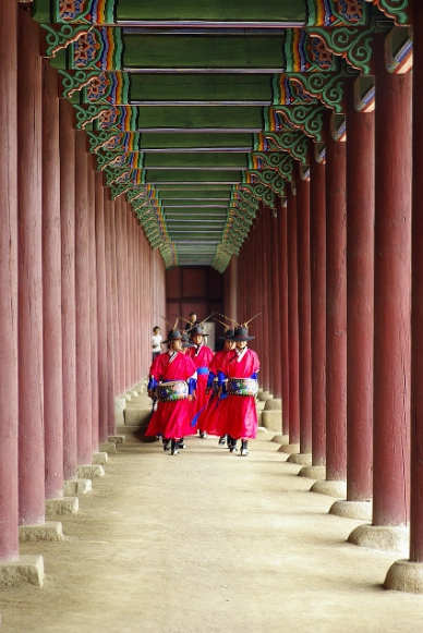 경복궁 기둥 근위병