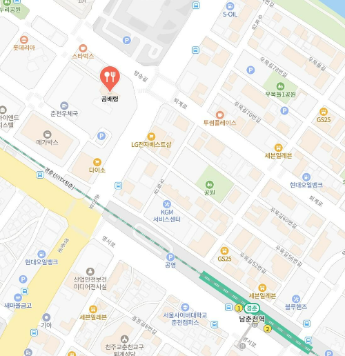 곰배령위치-지도