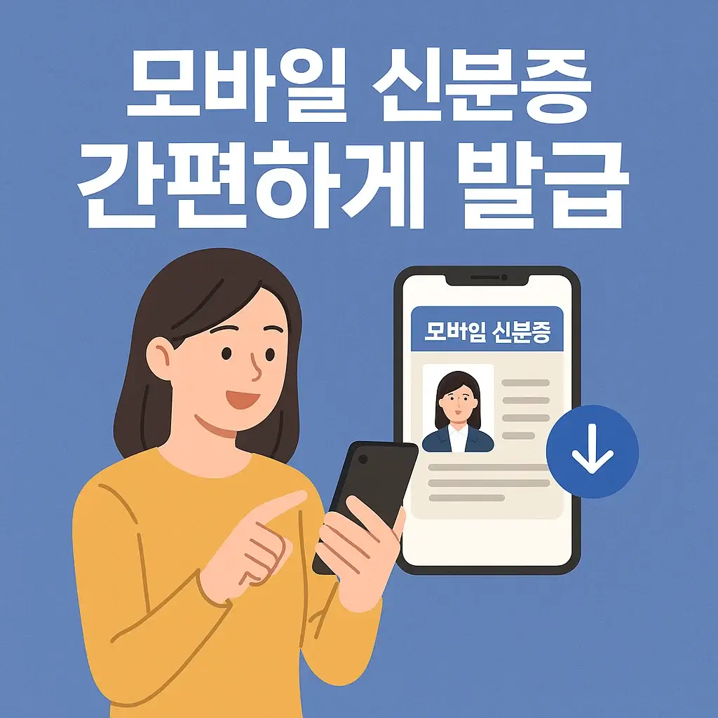 주민센터 모바일 신분증 QR코드 발급 장면