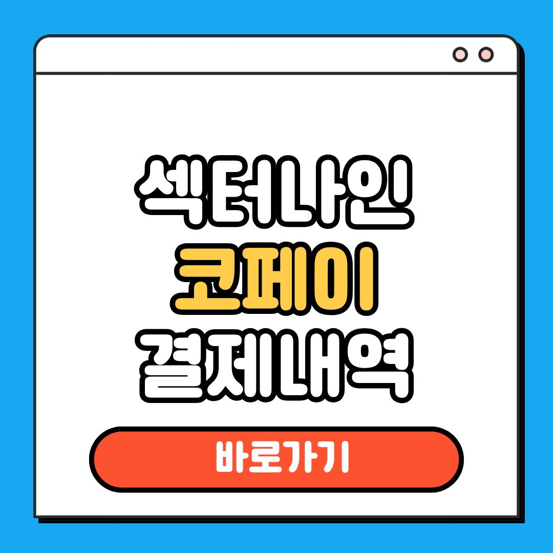 섹터나인 코페이 결제내역