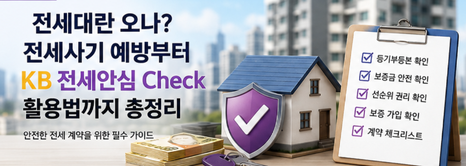 전세대란 오나? 전세사기 예방부터 KB 전세안심 Check 활용법