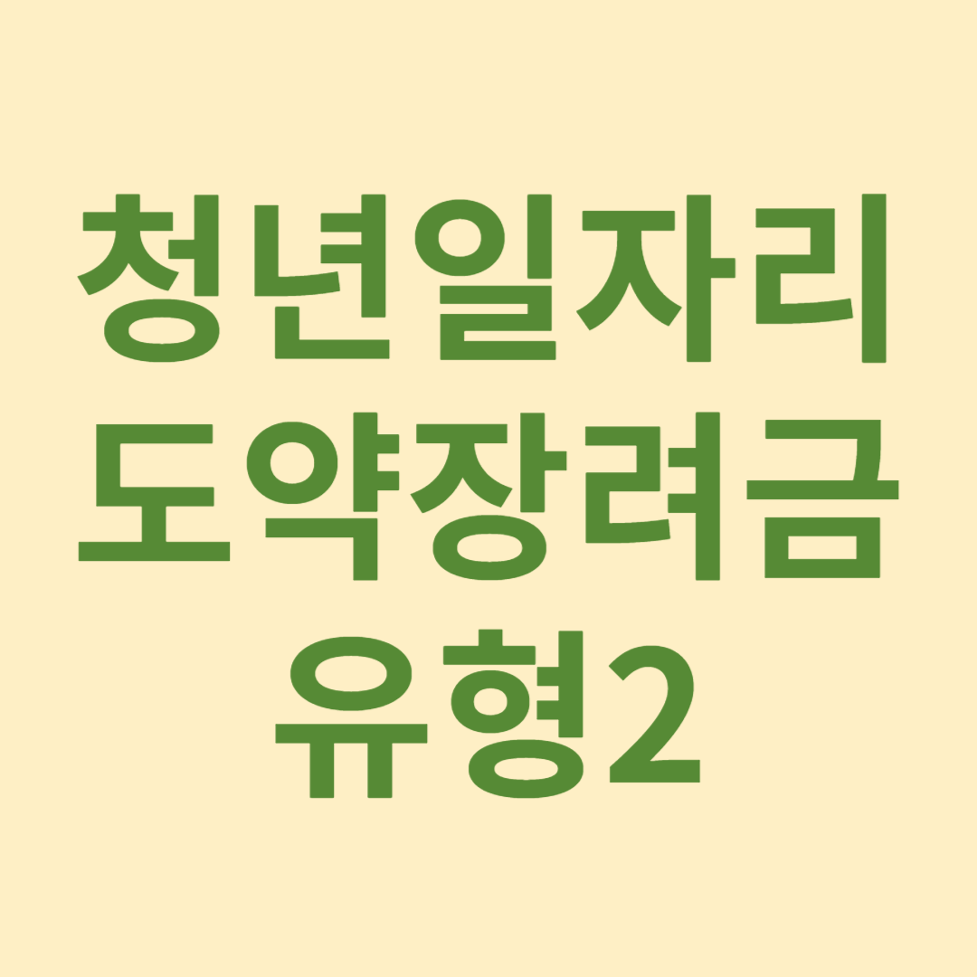 청년일자리도약장려금