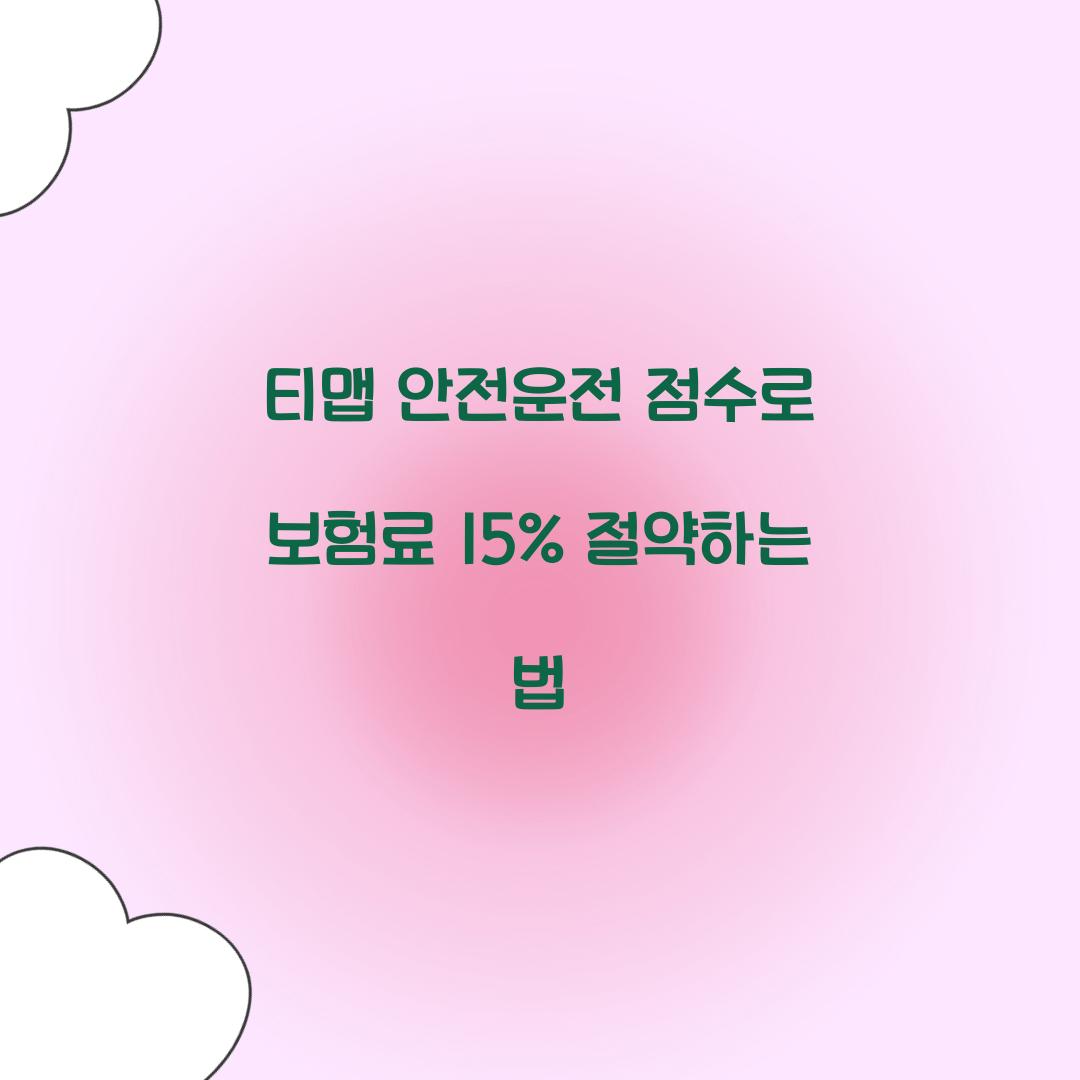 티맵 안전운전 점수
