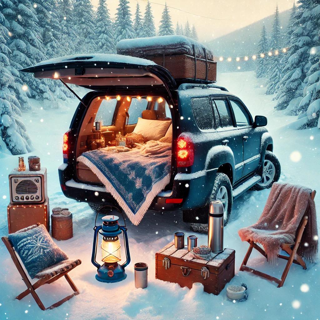 겨울 차박 관련 이미지 사진