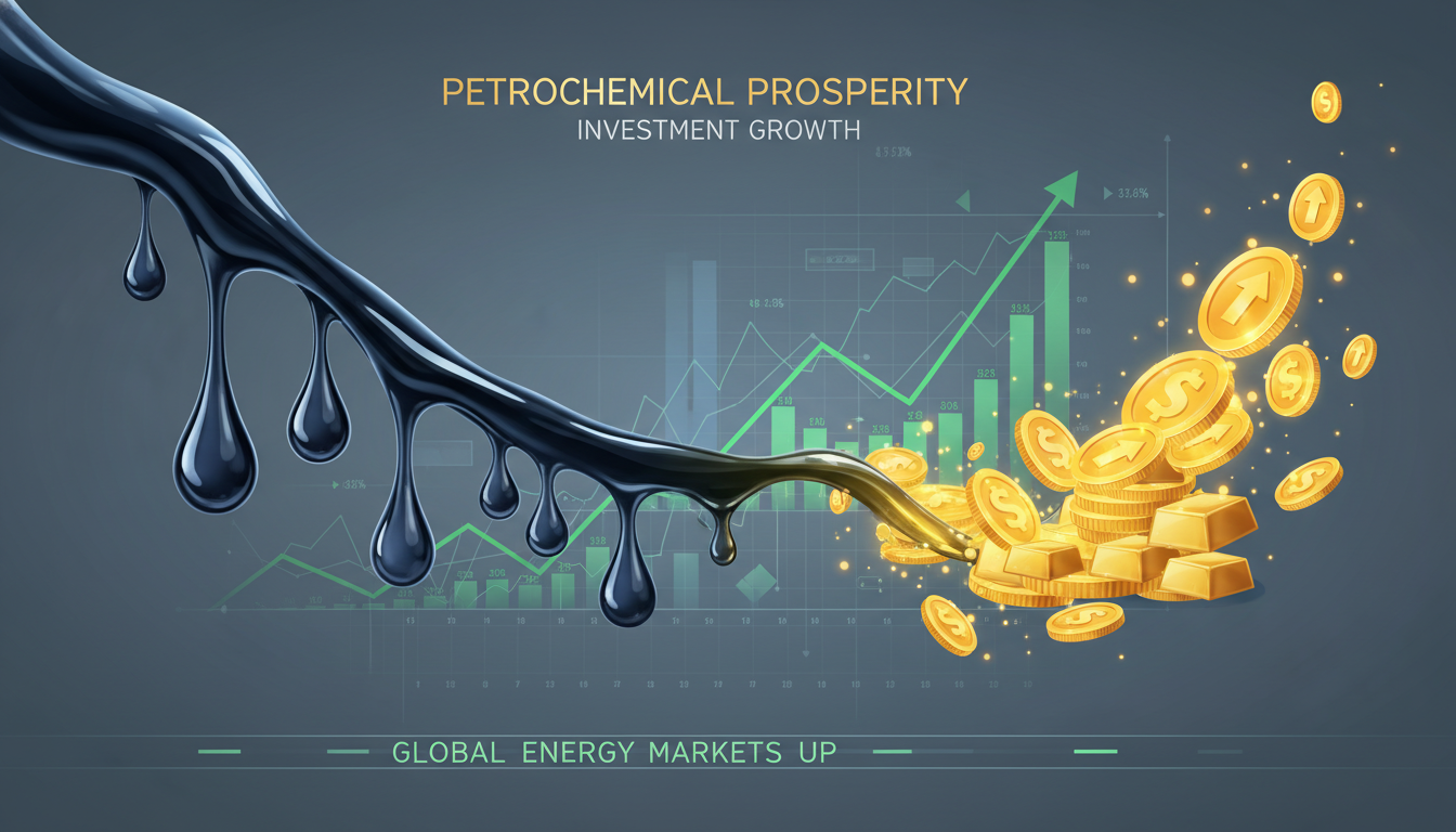 2026년 나프타 관련주 투자 전략과 석유화학 시장 전망을 보여주는 금융 일러스트