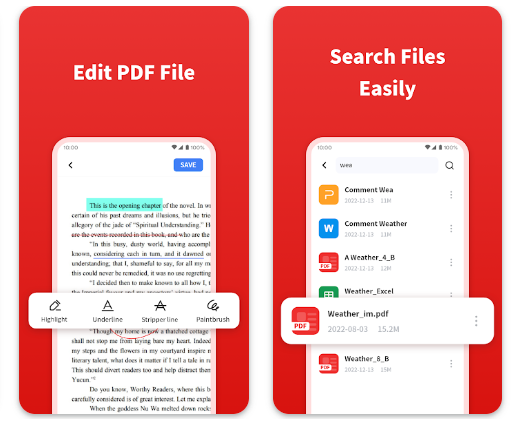 PDF 리더 어플 설치 바로가기