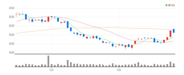 LG에너지솔루션 차트