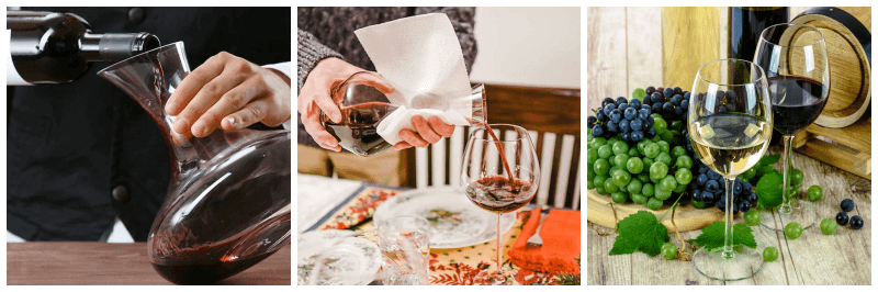 와인 디캔팅, 레드와인, 화이트와인 사진