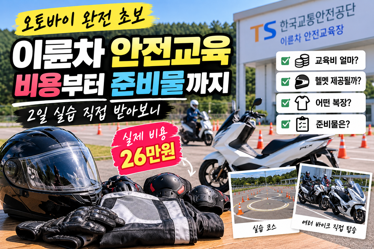 이륜차 안전교육 신청방법 총정리|교육 대상·비용·일정·준비물까지