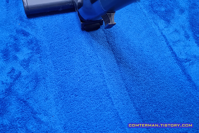 펫코지 단모러그 뽀송러그 청소기 사용