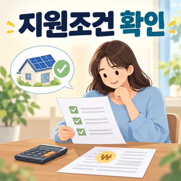 주택 소유자가 지원 조건 체크리스트와 설치 견적을 확인하는 모습