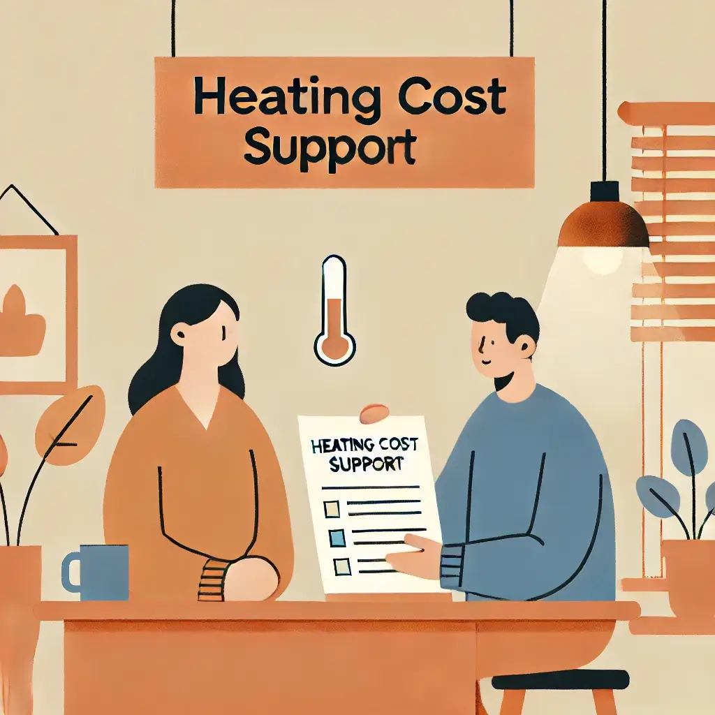 주민센터에서 난방비 지원을 신청하는 모습