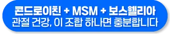 콘드로이친, MSM, 보스웰리아 조합 효능