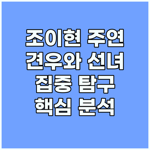 조이현, 추자현 주연: 드라마 견우와..