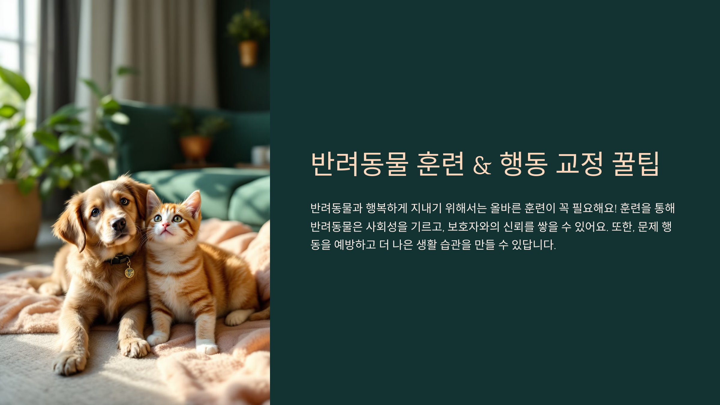 반려동물 훈련 & 행동 교정 꿀팁