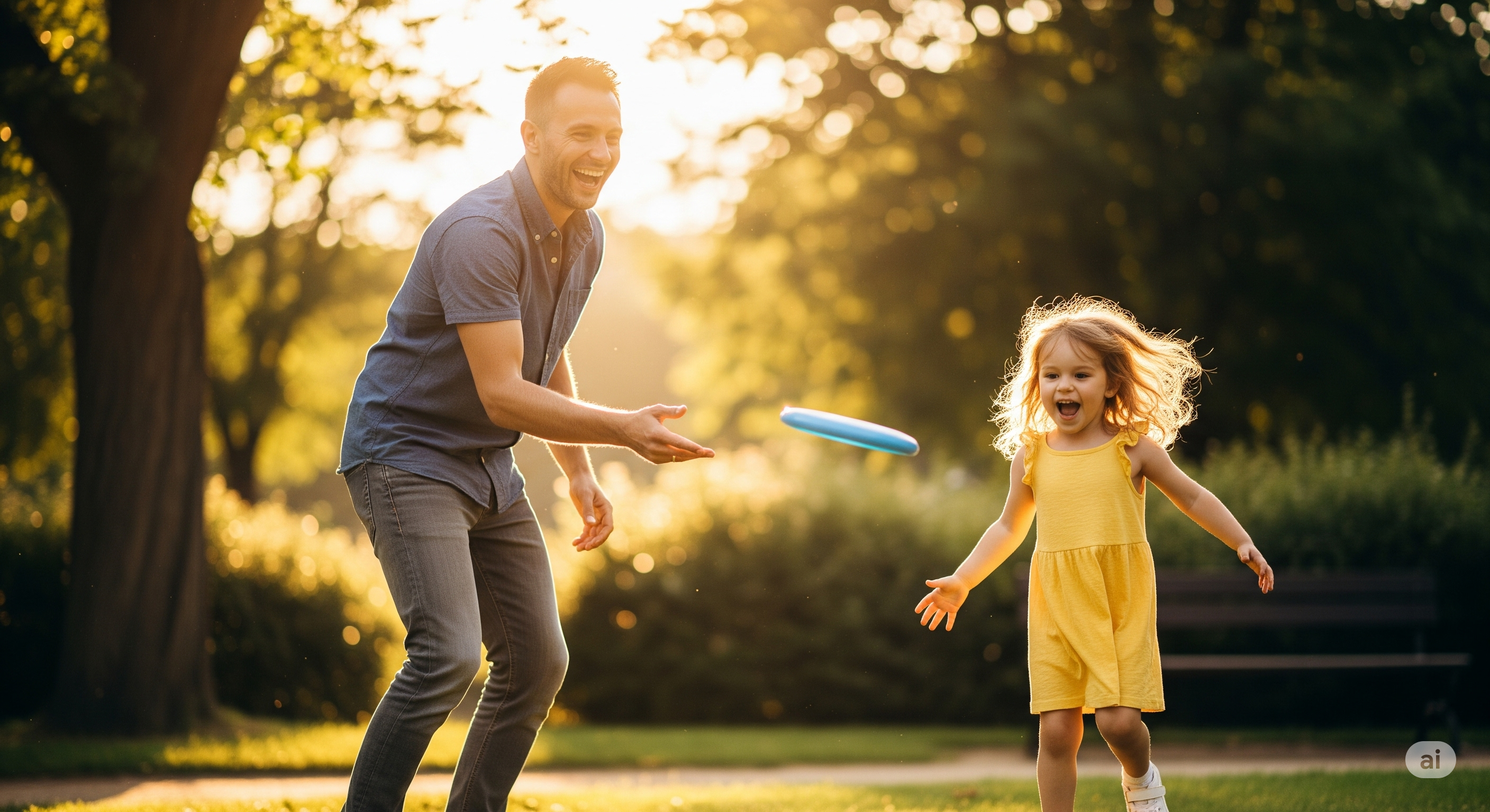 아빠와 아이가 놀고 있는 사진