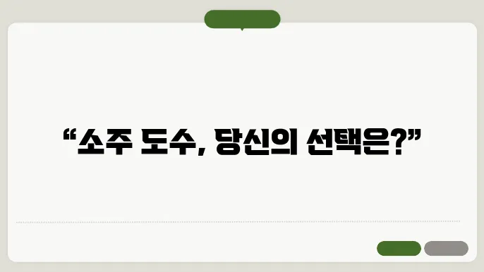 소주 도수 소주 순위