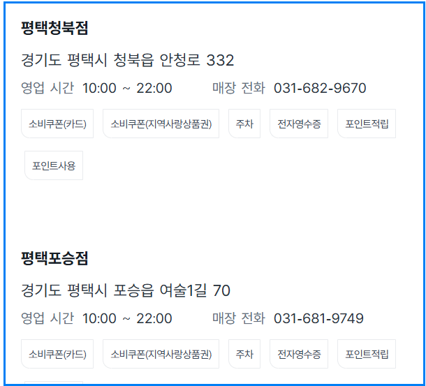 민생회복지원금 사용가능다이소 매장