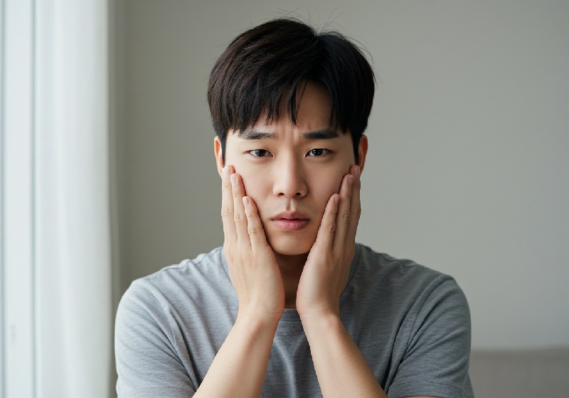 얼굴을 만지는 습관