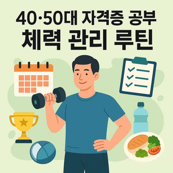 40&middot;50대 자격증 공부 체력 관리 루틴 &ndash; 쉽게 지치지 않는 몸 만들기