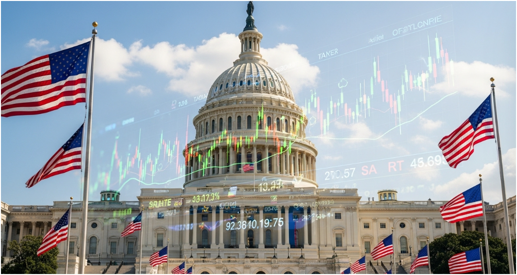 미국 백악관과 증시 이미지