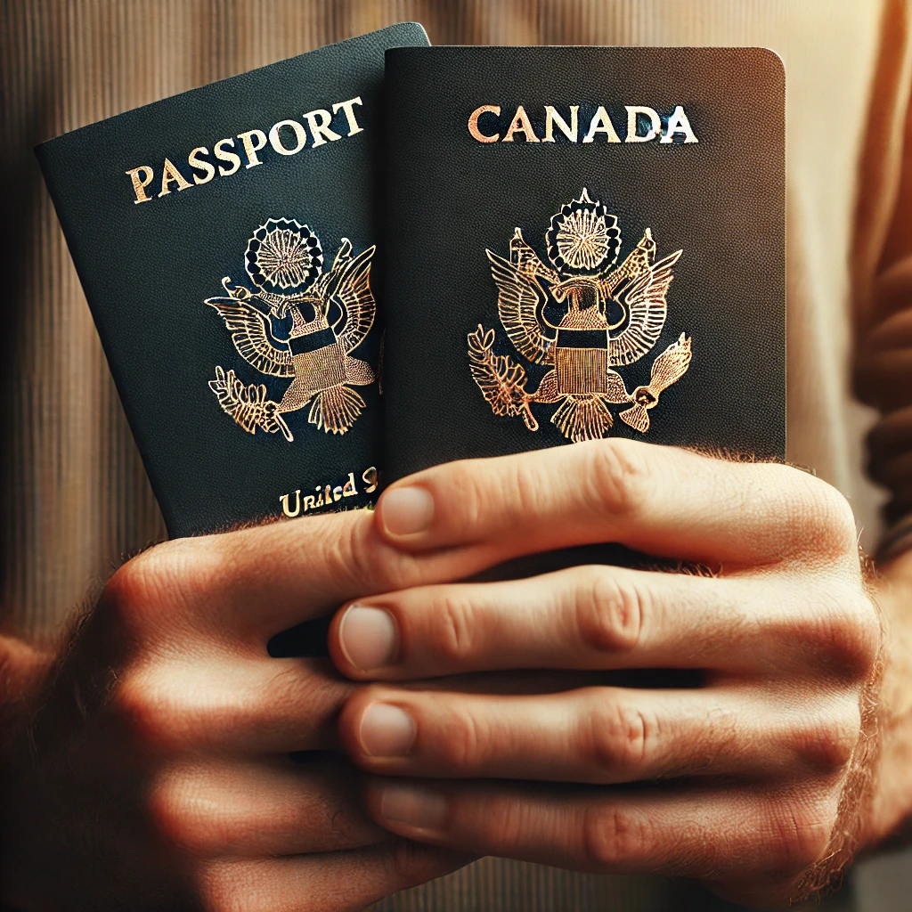 미국,캐나다 여권이미지