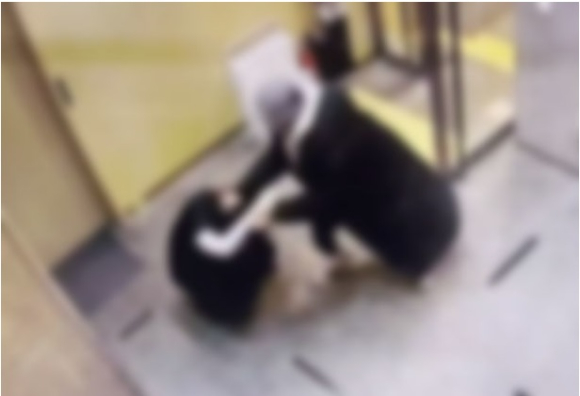 배현진 국민의힘 의원 피습 사건과 관련해 윤희근 경찰청장이 수사전담팀을 구성해 신속&middot;엄정 수사를 지시했다. 위 사진은 배 의원이 지난 25일 오후 5시쯤 서울 강남구 신사동에 있는 한 건물에서 만 14세 남자 중학생으로부터 둔기로 공격 당하고 있는 모습. [사진=배현진 의원실]