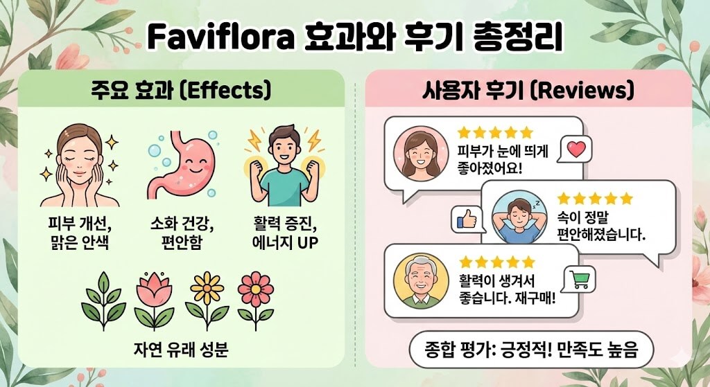 Faviflora 효과와 후기 총정리