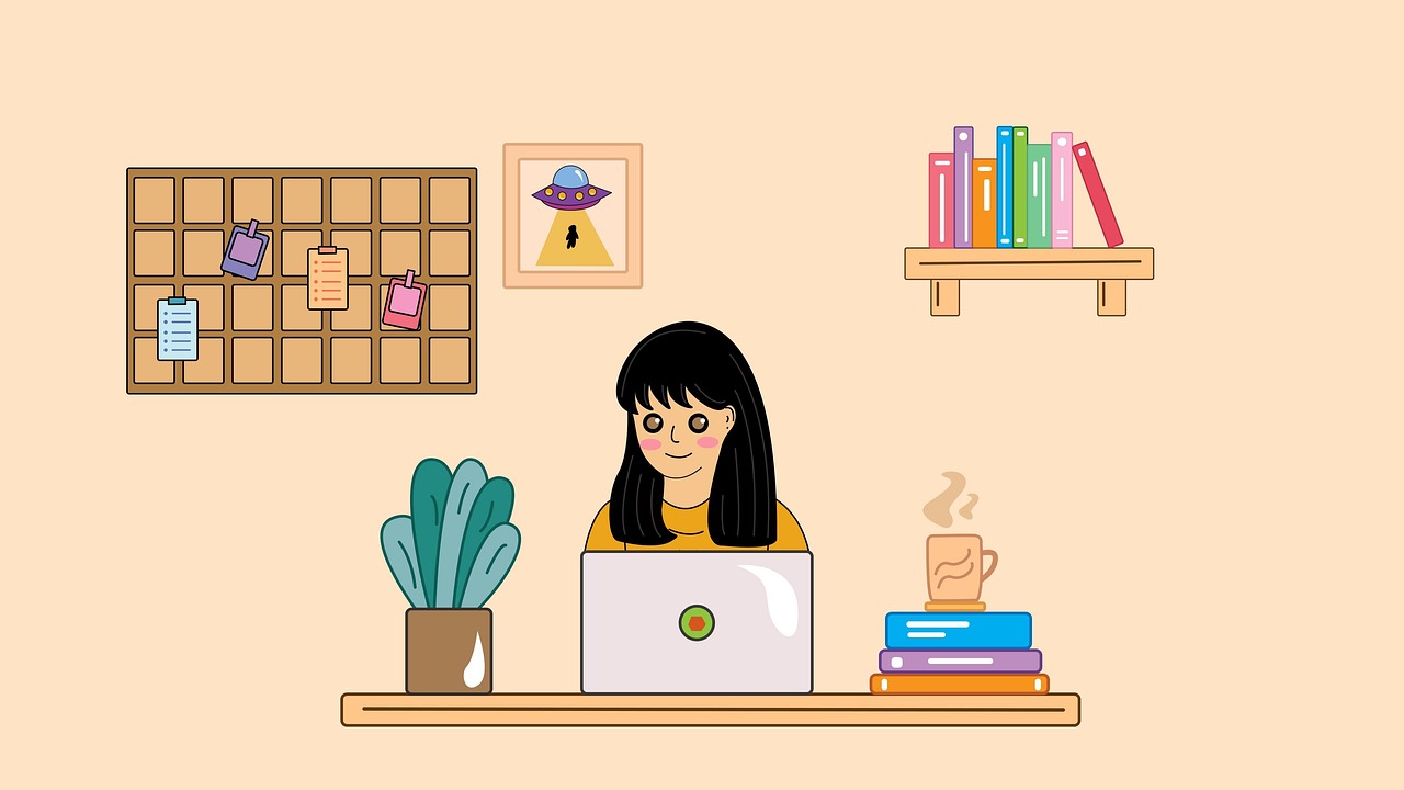 재택 여성 사진