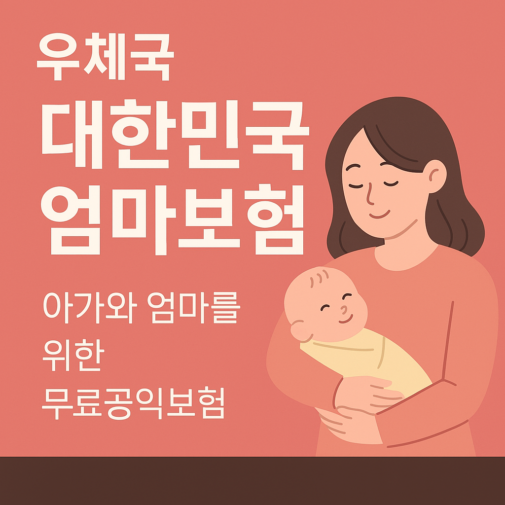 우체국 대한민국 엄마보험 2025 : 아가와 엄마를 위한 무료 공익 보험