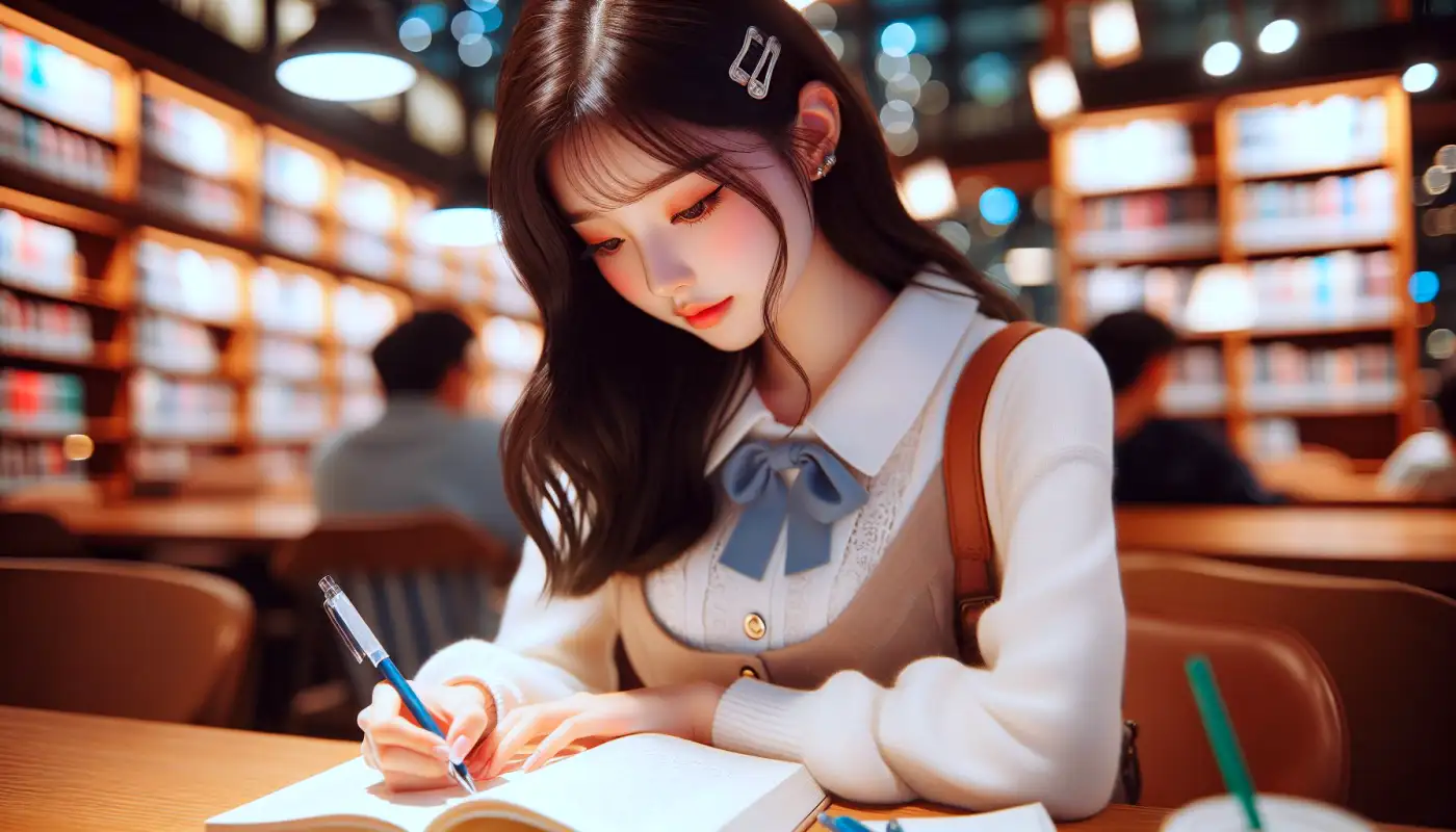 자기소개서-입사-후-포부-예시를-참고하며-글쓰기하는-모습