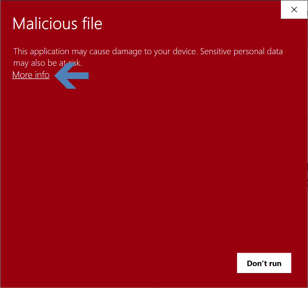 Defender Control malicious file