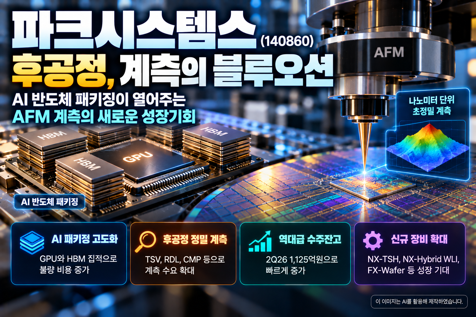 파크시스템스 AI 반도체 후공정 AFM 정밀 계측과 HBM 첨단 패키징 성장 전망