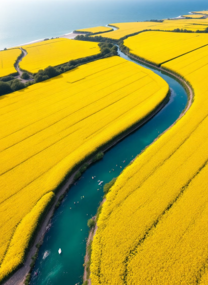 양양 남대천 유채꽃밭