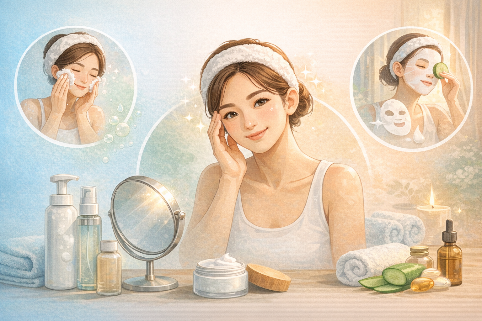 피부 관리 관련 이미지