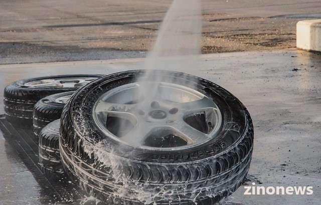 고압수로 폼건 세척