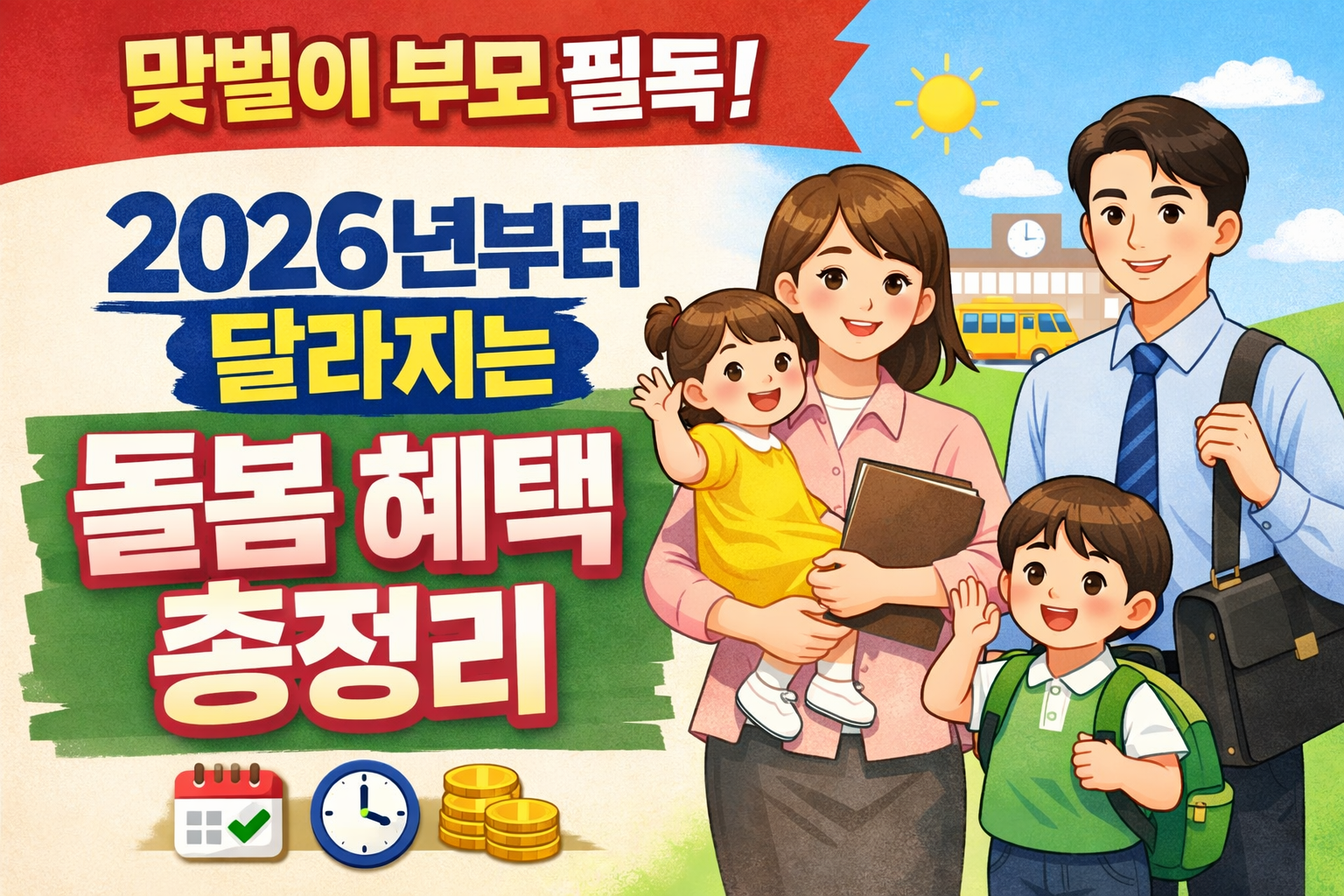 아이돌봄서비스 지원 확대! 4세도 무상보육 혜택! 맞벌이 가정 달라지는 복지제도 총정리